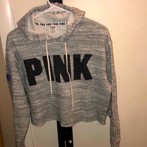 Love pink 3 quarter Grey sweatshirt